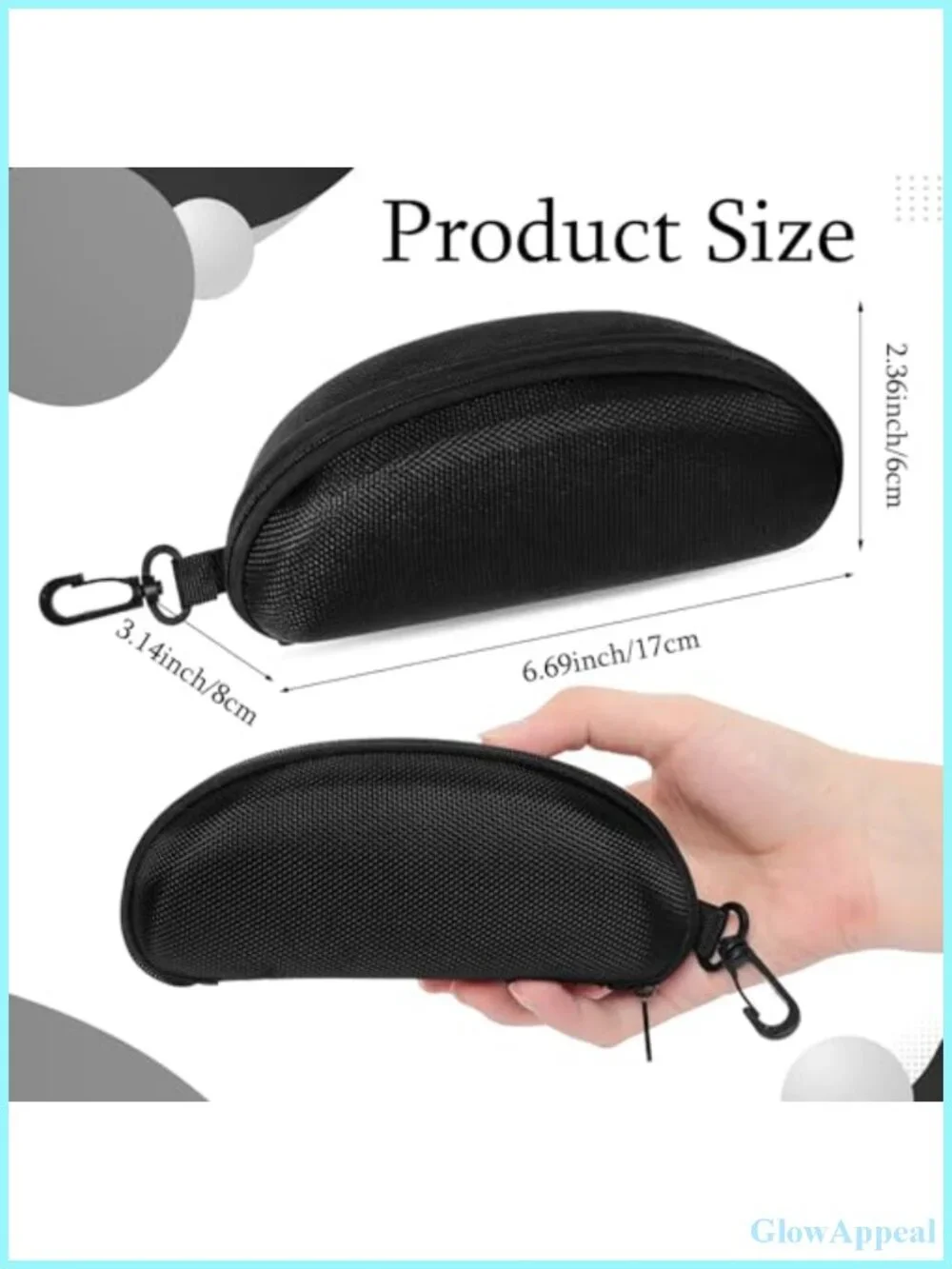 Y2K Star Sunglasses Frameless with Oxford Cloth Hard Case
